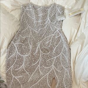 Beaded Mini Wedding Dress